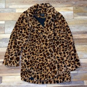 Faux Fur Cheetah Print Jacket